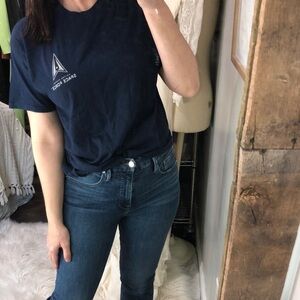 Navy blue United States space force T-shirt cotton fabric size medium